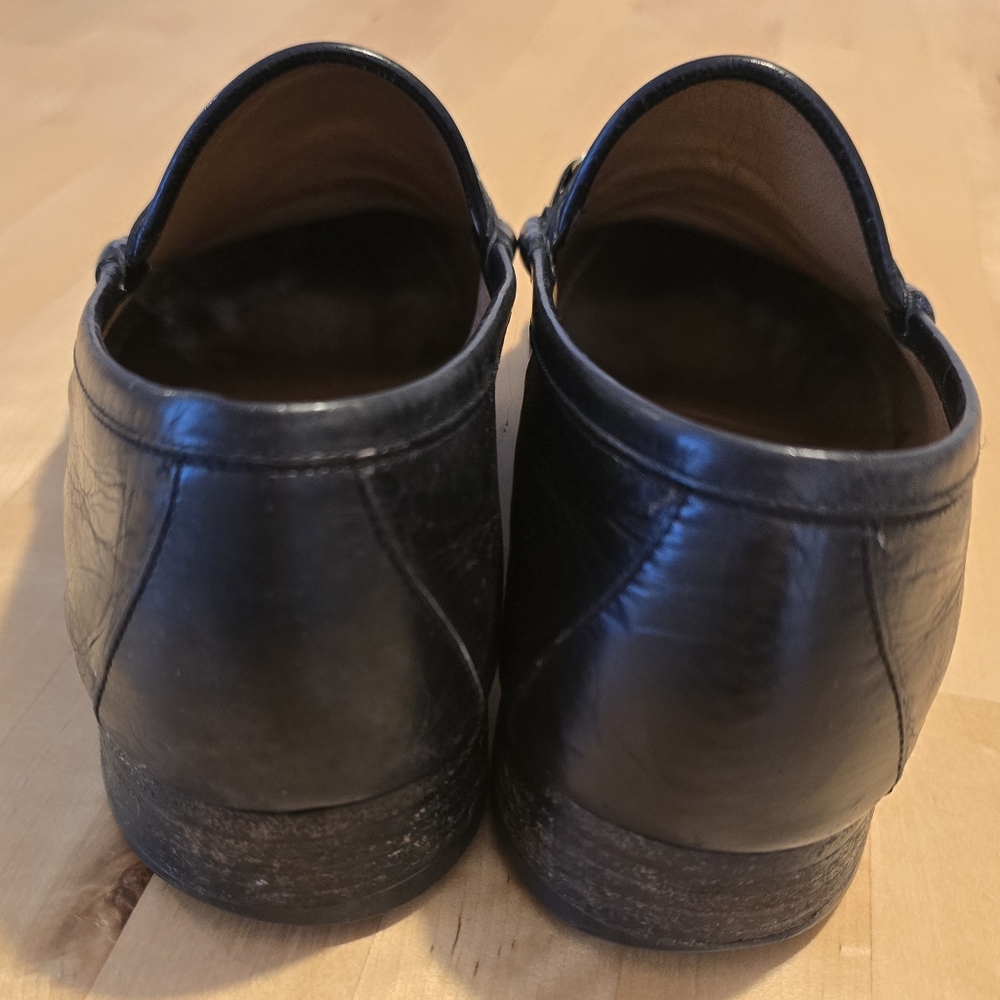 Gucci Horsebit Leather Loafers Black Authentic Size 42M/US 9 - Picture 4 of 11